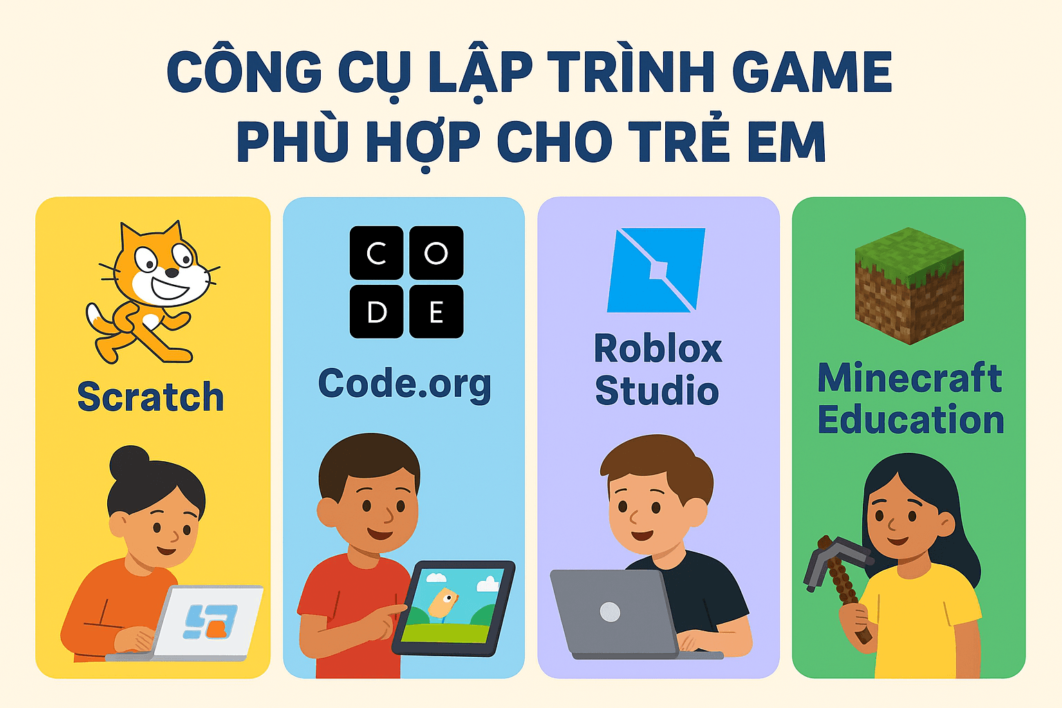Công Cụ Lập Trình Game Phù Hợp Cho Trẻ Em: Vừa Học Vừa Chơi - Lập trình KID